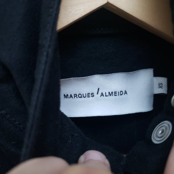 MARQUES ALMEIDA Black Denim Halterneck Top - Picture 8 of 11